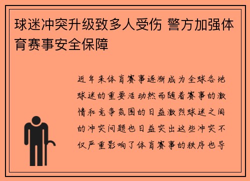 球迷冲突升级致多人受伤 警方加强体育赛事安全保障